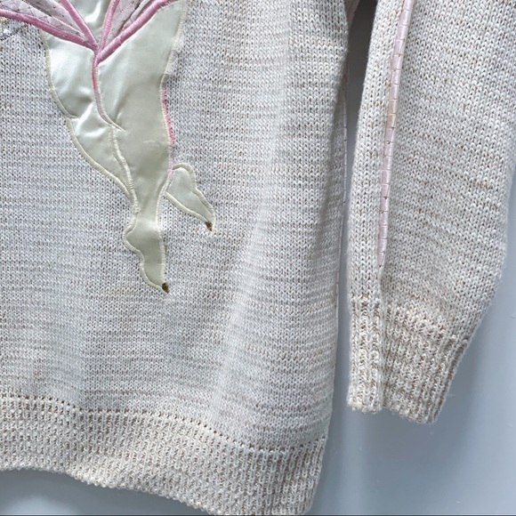 Vintage 1980s Cupid Angel Baby Sweater, Size M - Picture 4 of 7